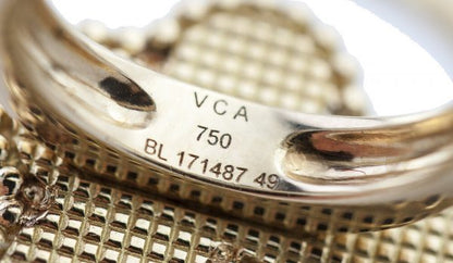 Van Cleef & Arpels 18ct Gold and Mother of Pearl Butterfly Ring