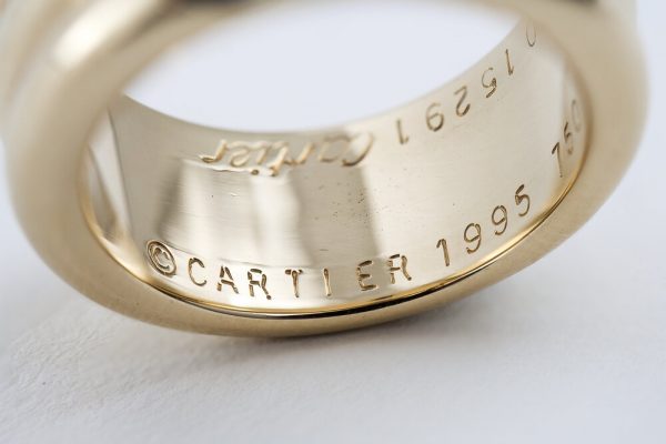 Vintage Cartier Triple Band Sapphire Ring in 18ct Yellow Gold