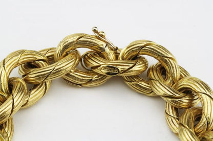 Vintage 18ct Yellow Gold Bracelet by Damas