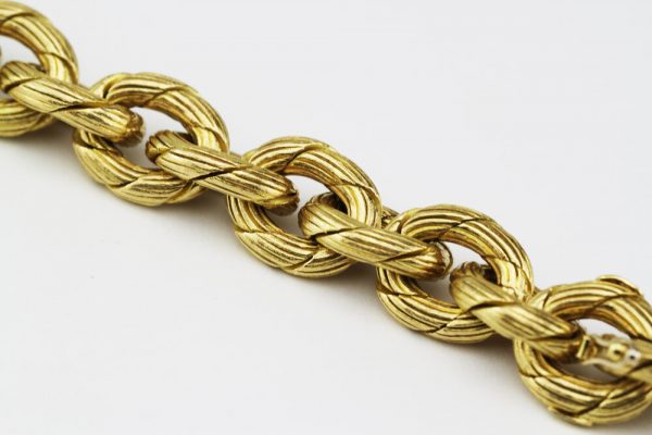 Vintage 18ct Yellow Gold Bracelet by Damas