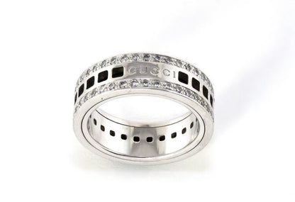 Gucci 18ct White Gold Spinning Ring with Diamonds