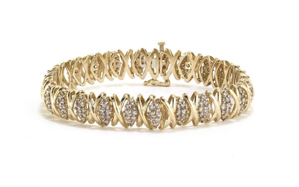 4.1ct Diamond Set Bracelet in 14ct Gold