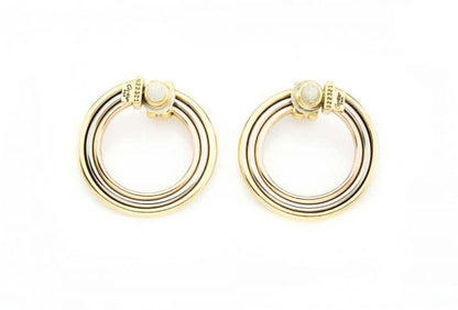 Vintage Cartier Trinity 18ct gold hoop earrings