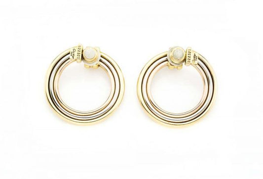 Vintage Cartier Trinity 18ct gold hoop earrings