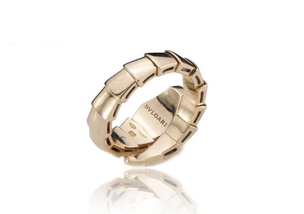 Bulgari Serpenti Diamond 18ct Yellow Gold Ring