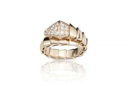 Bulgari Serpenti Diamond 18ct Yellow Gold Ring