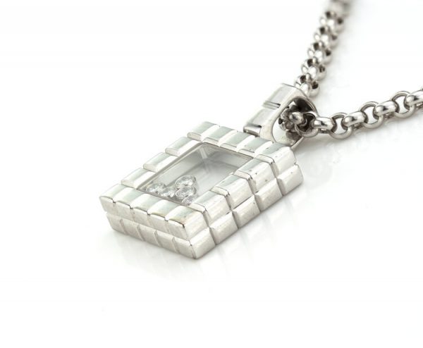 Chopard Happy Diamonds 18ct White Gold Diamond Pendant Necklace