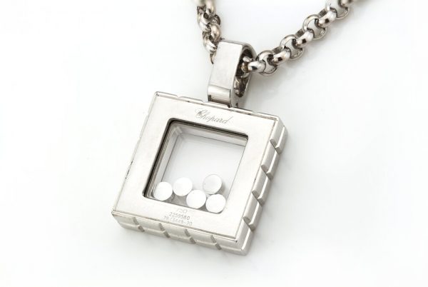 Chopard Happy Diamonds 18ct White Gold Diamond Pendant Necklace