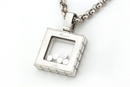 Chopard Happy Diamonds 18ct White Gold Diamond Pendant Necklace