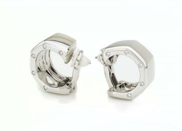 Audemars Piguet Diamond Set Clip On Earrings, 18ct White Gold