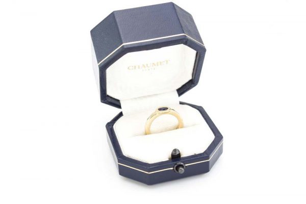 Vintage Chaumet 18ct Gold Blue Sapphire Ring
