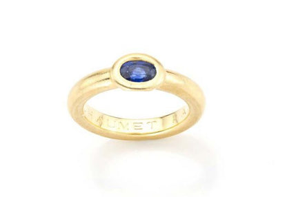 Vintage Chaumet 18ct Gold Blue Sapphire Ring