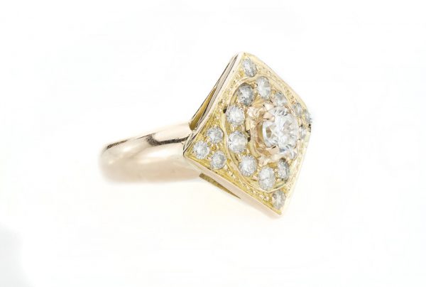 Vintage Diamond 18ct Gold Ring, Circa 1960s