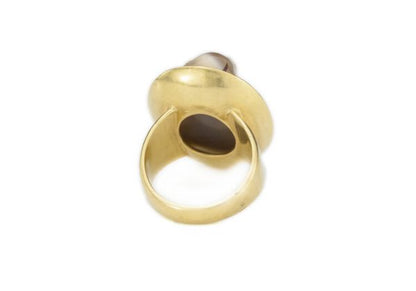 Antique Georgian 22ct Gold Hardstone Cameo Ring Attributed to Antonio Berini