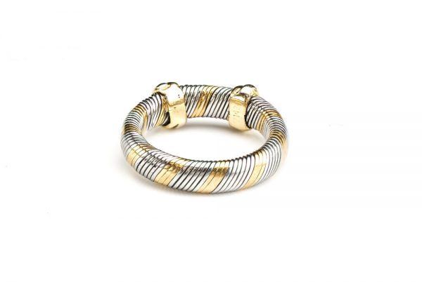 Vintage Cartier 18ct Yellow Gold and Steel Band Ring