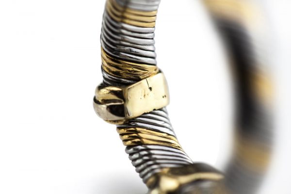 Vintage Cartier 18ct Yellow Gold and Steel Band Ring