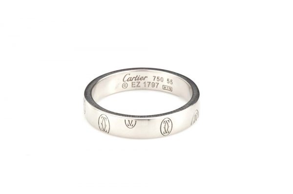 Vintage Cartier 18ct White Gold Band Ring
