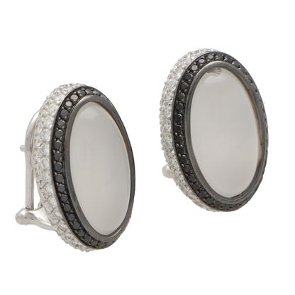 Luca Carati diamond and quartz earrings set in 18 carat white gold.