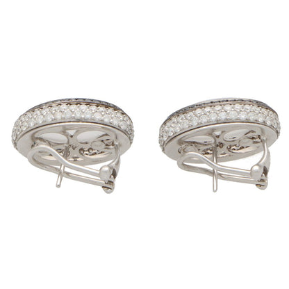 Luca Carati diamond and quartz earrings set in 18 carat white gold.