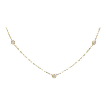 Modern Diamond Set Trace Chain Necklace
