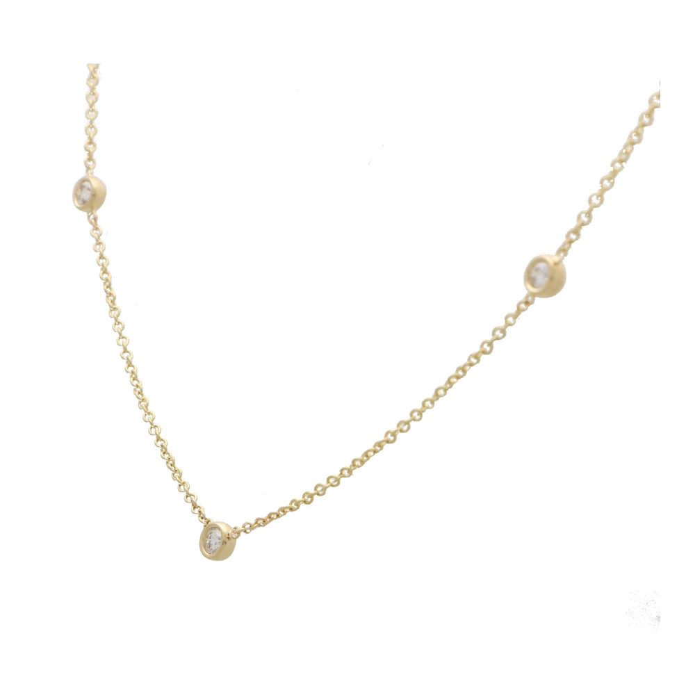 Modern Diamond Set Trace Chain Necklace