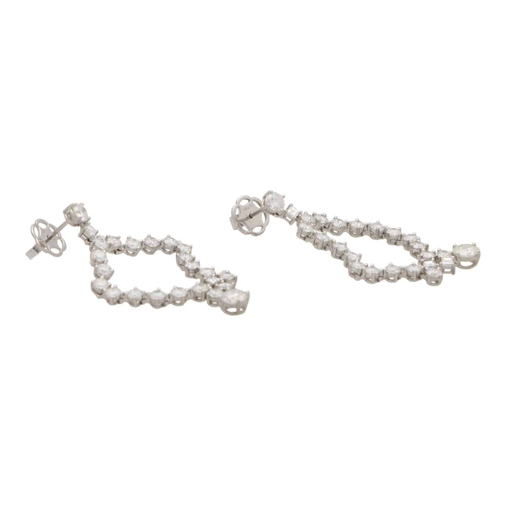 7.51ct Split Drop Diamond Earrings