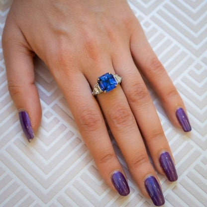 Cartier Sapphire & Diamond Ring