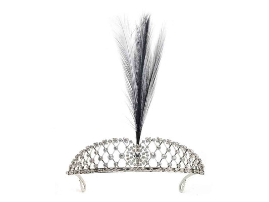 Antique Edwardian Diamond Platinum Feather Tiara