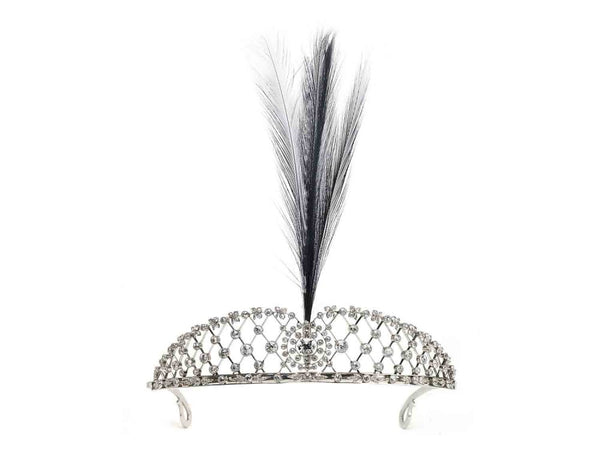 Antique Edwardian Diamond Platinum Feather Tiara