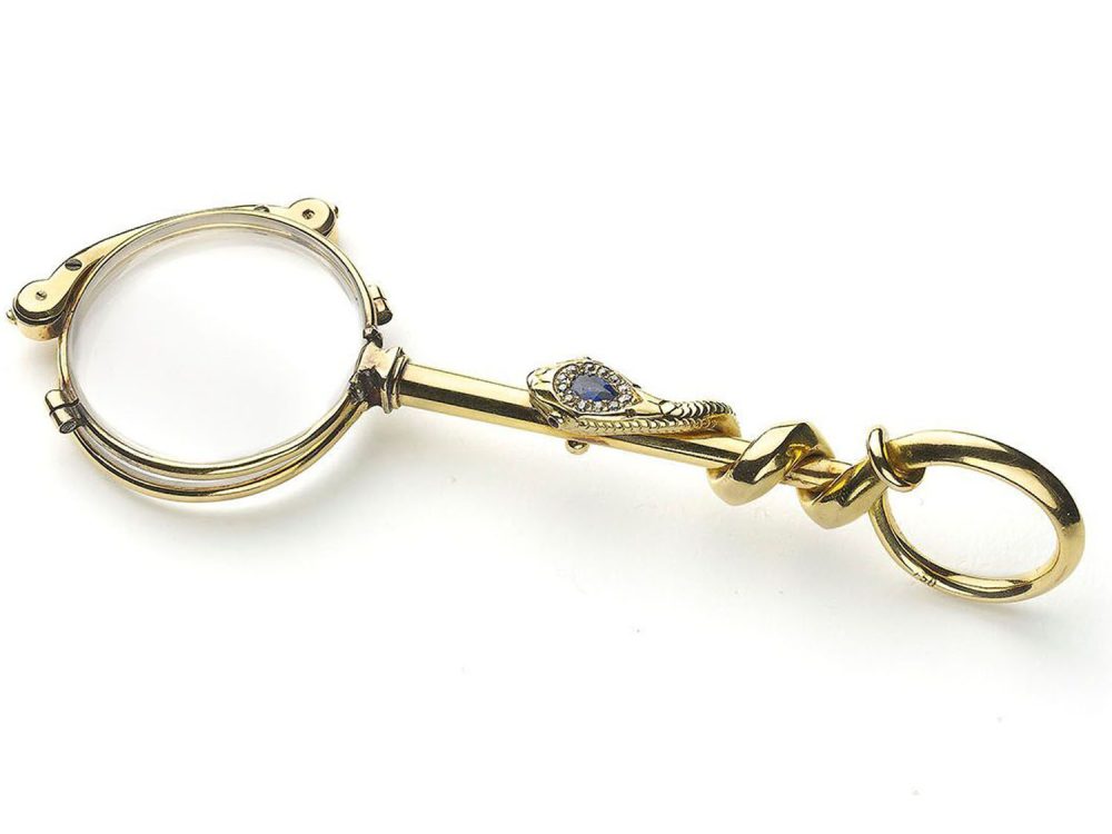 Antique 18ct Gold Snake Lorgnette