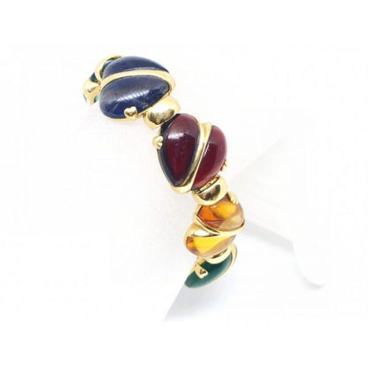 MULTI GEM GOLD HEART BRACELET