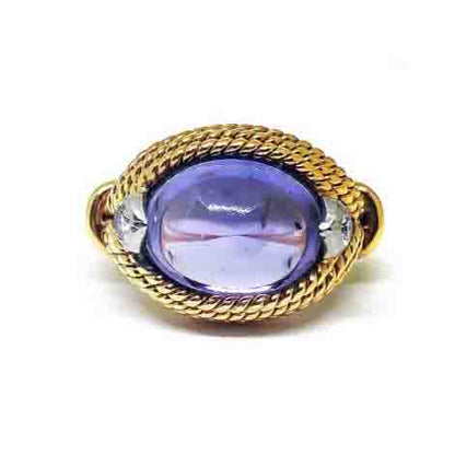 Vintage 1960's Marchak sapphire and gold ring