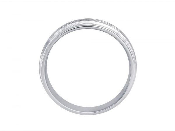 Men's Diamond Set Wedding Band Ring, 0.23cts, 18ct White Gold