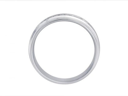 Men's Diamond Set Wedding Band Ring, 0.23cts, 18ct White Gold