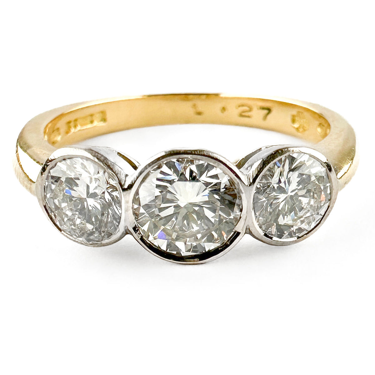 Millennium 1.27 ct 3 Stone Diamond Engagement Ring