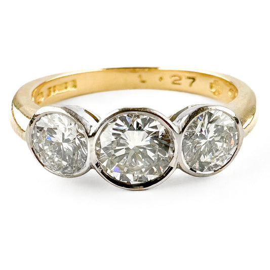 Millennium 1.27 ct 3 Stone Diamond Engagement Ring