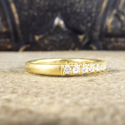 Modern 0.35ct Brilliant Cut Diamond Half Eternity Ring