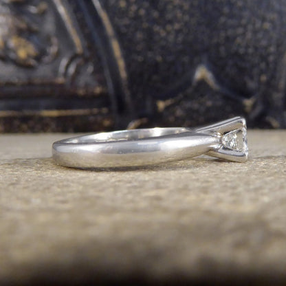 Modern 0.50ct Princess Cut Diamond Engagement Ring