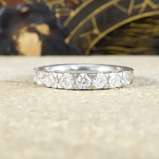 Modern 0.66ct Diamond Half Eternity Ring