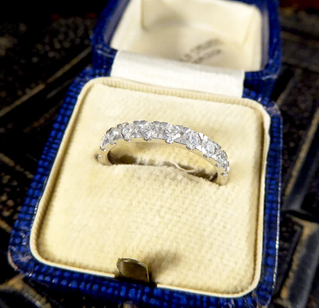 Modern 0.66ct Diamond Half Eternity Ring