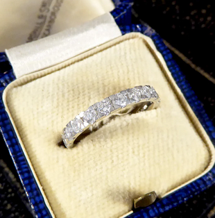 Modern 0.66ct Diamond Half Eternity Ring