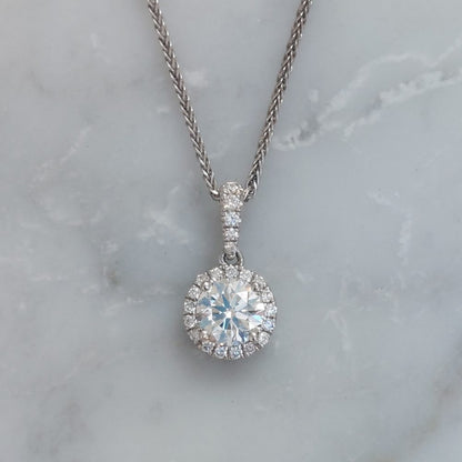 Modern 0.70ct Diamond Pendant Chain Necklace
