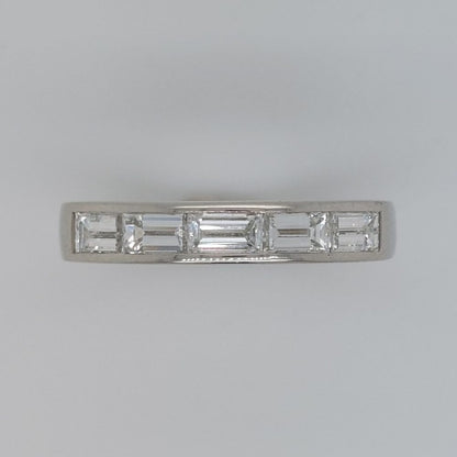Modern 0.98ct Baguette Cut Platinum Eternity Ring