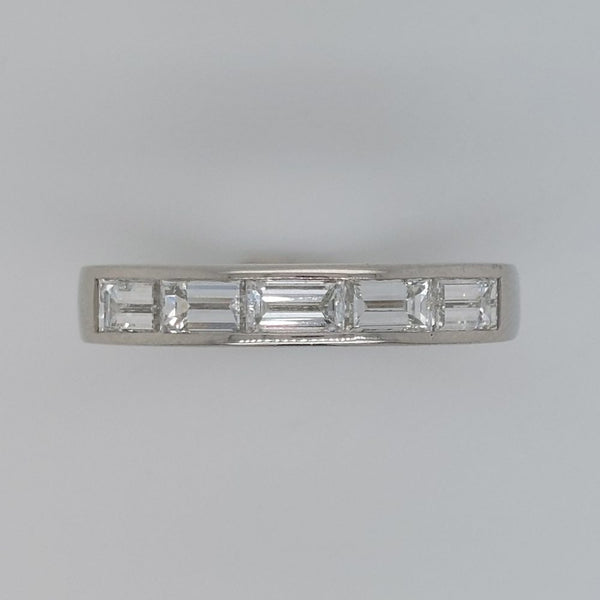 Modern 0.98ct Baguette Cut Platinum Eternity Ring