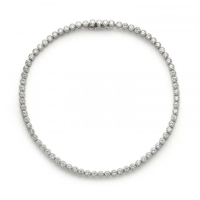 Modern 1.92ct Diamond Line Tennis Bracelet in Platinum