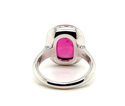 Modern 19.03ct Rubellite and Diamond Ring