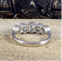 Modern 3.35ct Brilliant Cut Diamond Collar Set Five Stone Ring