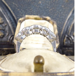 Modern 3.35ct Brilliant Cut Diamond Collar Set Five Stone Ring