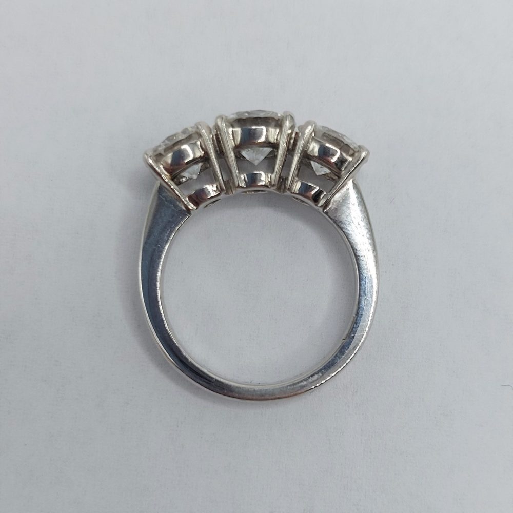 3.41ct Brilliant Cut Diamond Three Stone Ring