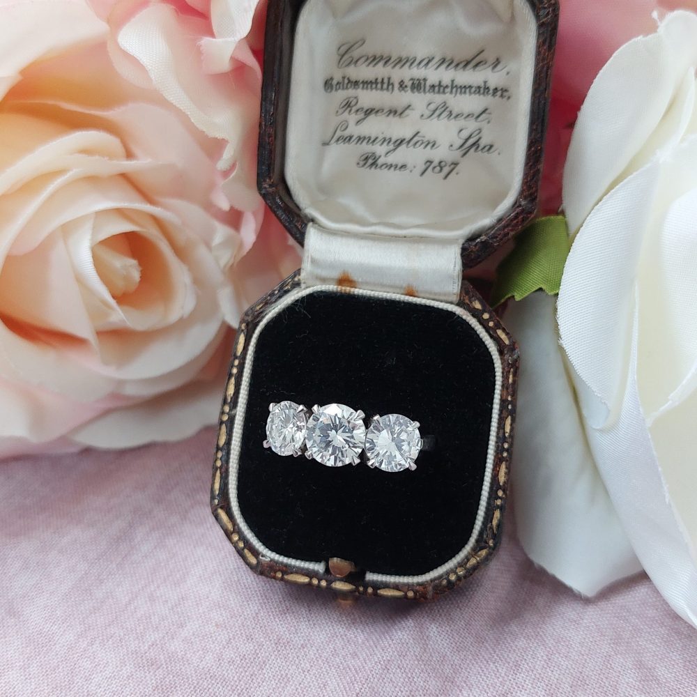 3.41ct Brilliant Cut Diamond Three Stone Ring